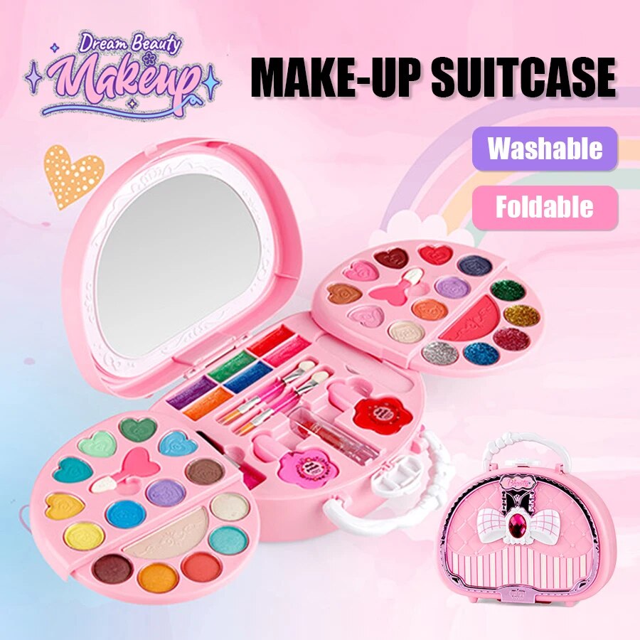 Beauty Makeup Girl - ألعاب التجميل للأطفال طقم مكياج حقيبة