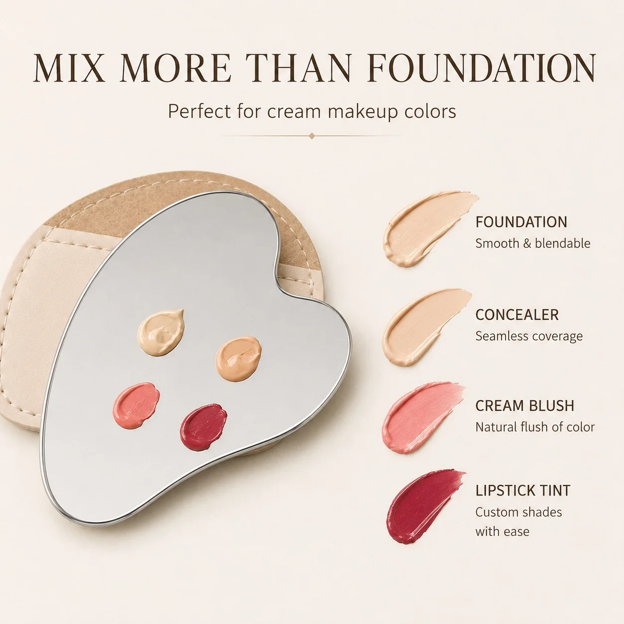 لوحة خلط مكياج على شكل قلب من  - مراجعة Beauty Makeup Foundation وسعره